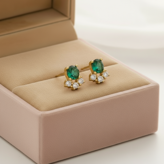 Emerald Spark Earrings