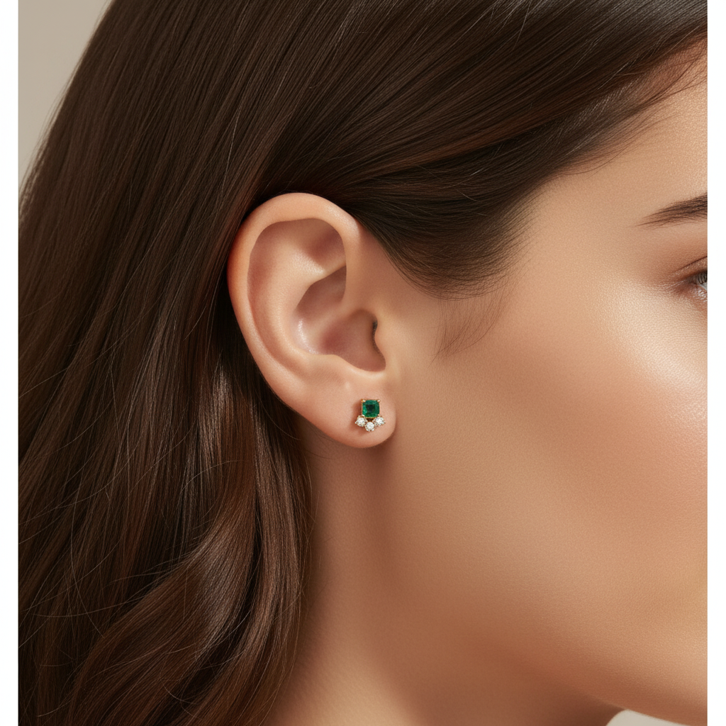 Emerald Spark Earrings